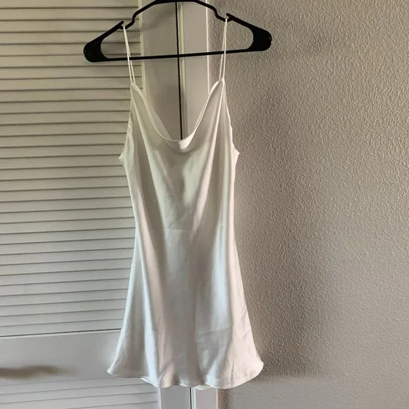 zara white silk slip dress Dresses for Women